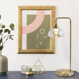 Lampe à table à LED "Varna", lampe de table en métal en laiton et en verre irisé, LED fermement construit, 45 cm de haut, éclairage élégant pour le salon, la salle à manger ou le couloir