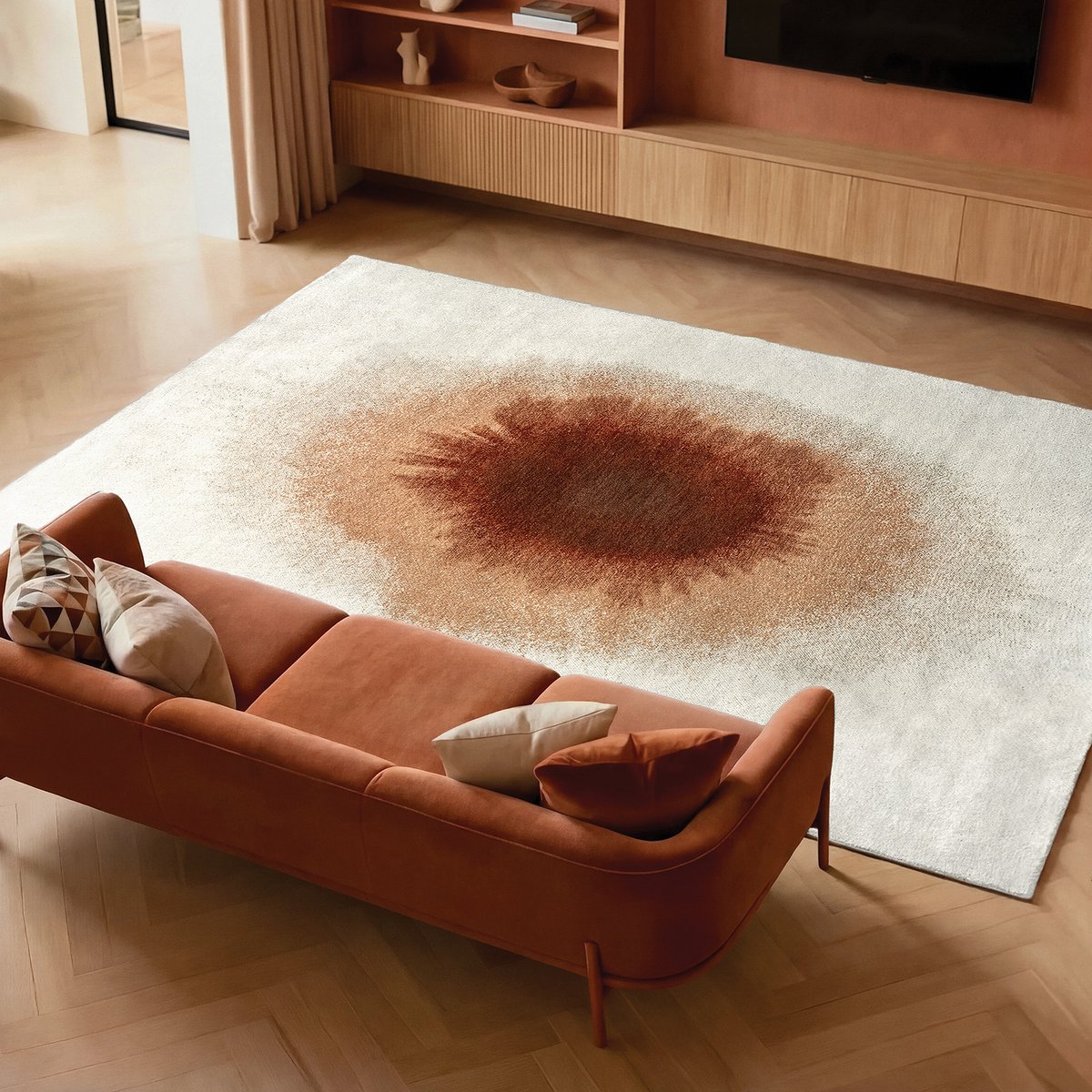 Tapis Eco - Indian Snow - Tapis marron