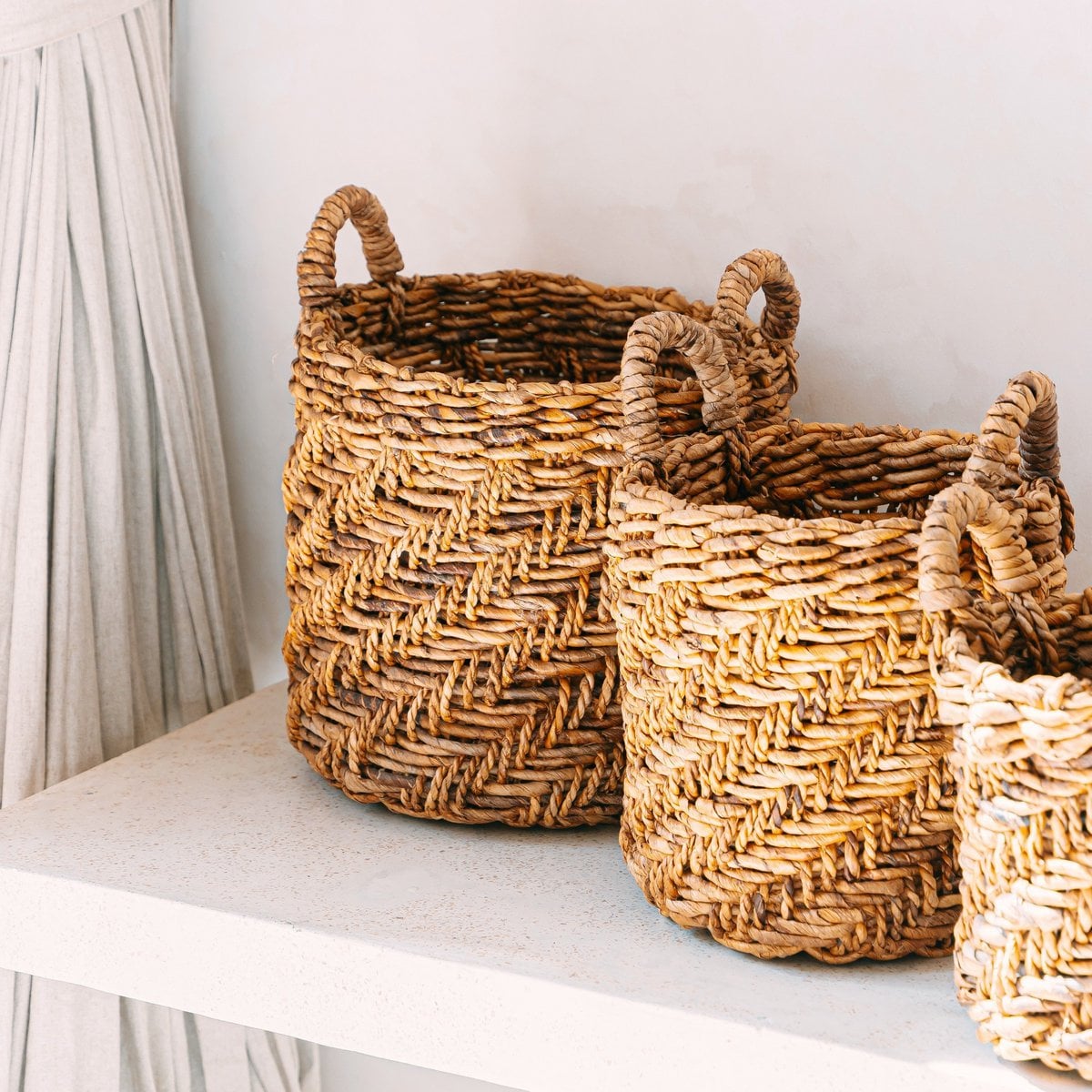 Vue du panier Rinjani, taille Ø 25 cm, parfait pour le rangement