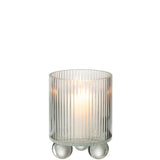 Lanterne J-Line Clara en verre transparent, vue de face