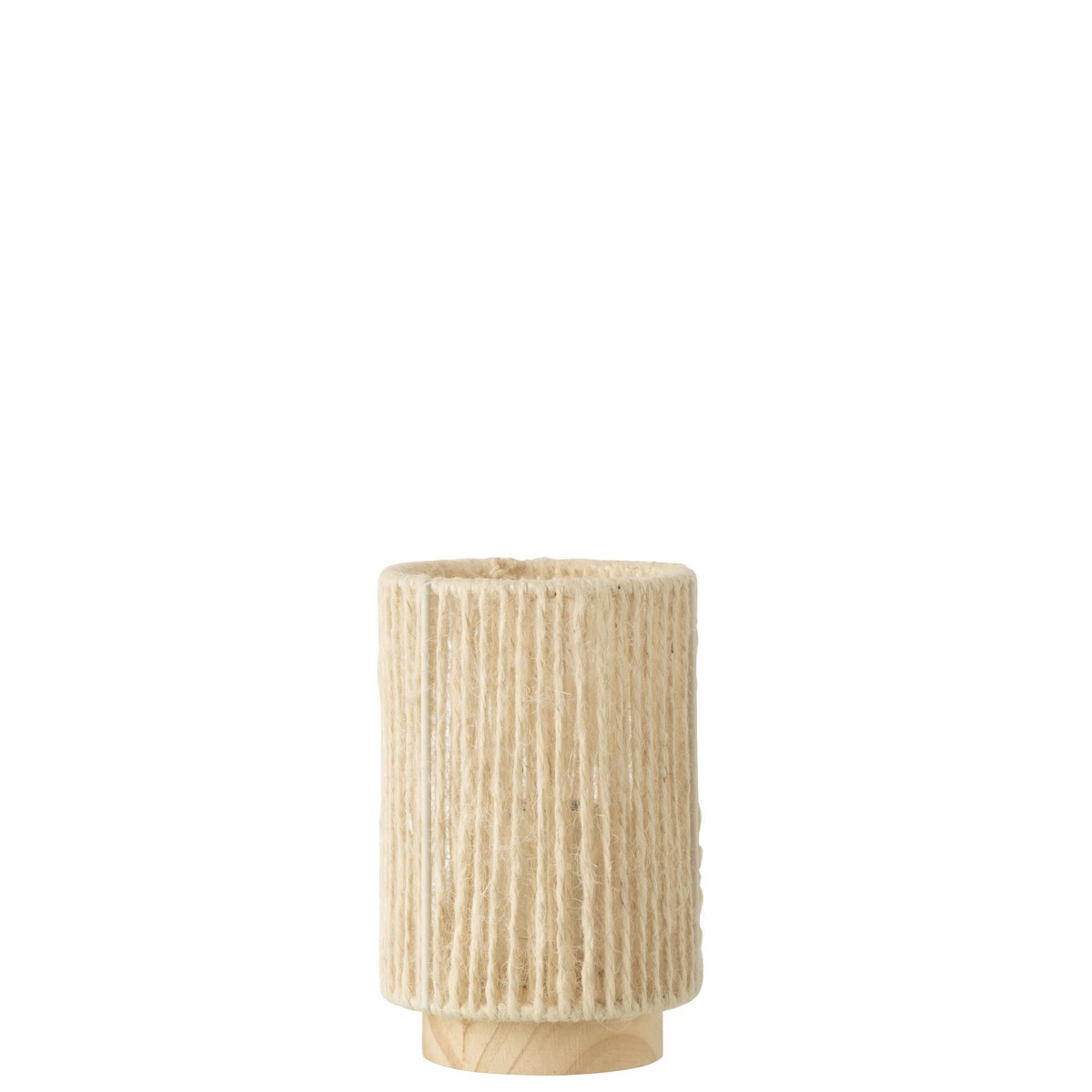 Lampe Cylindre J-Line en métal et coton naturel, vue de face