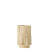 Lampe Cylindre J-Line en métal et coton naturel, vue de face
