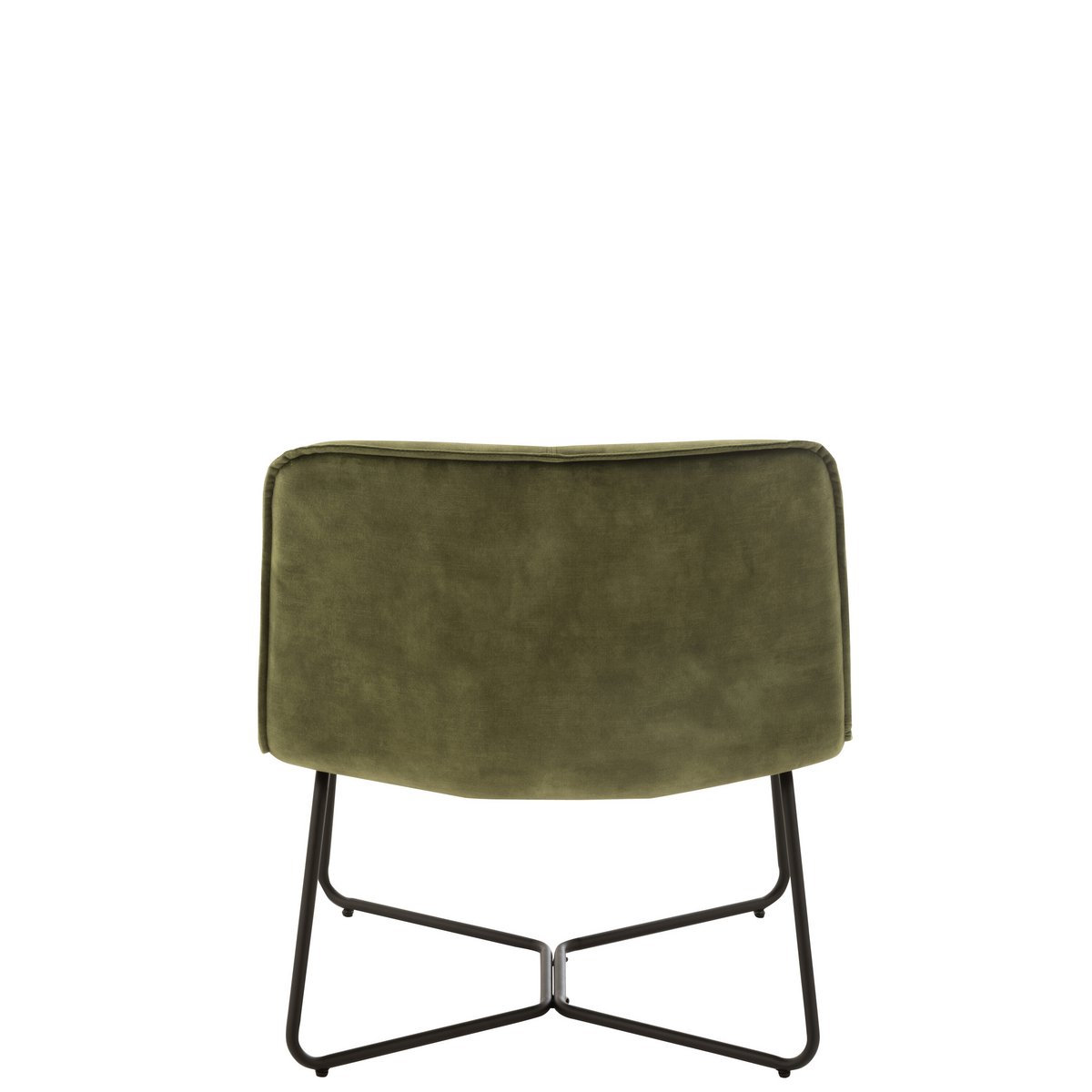 Chaise longue Isabel avec coussin en textile vert