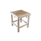 Table d'appoint en teck avec lignes épurées et finition naturelle