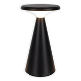 Table de batterie solaire légère "Palu" pour l'extérieur et à l'intérieur, en plastique en noir, 20 cm de haut