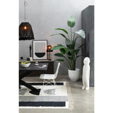 Flowerpot Ying J-Line en céramique blanche avec des plantes