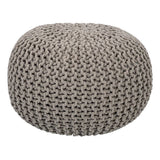 Tabouret de siège pouf ensemble 2 pièces Ø 55 cm h 37 cm tabouret de tricot coussin de plancher