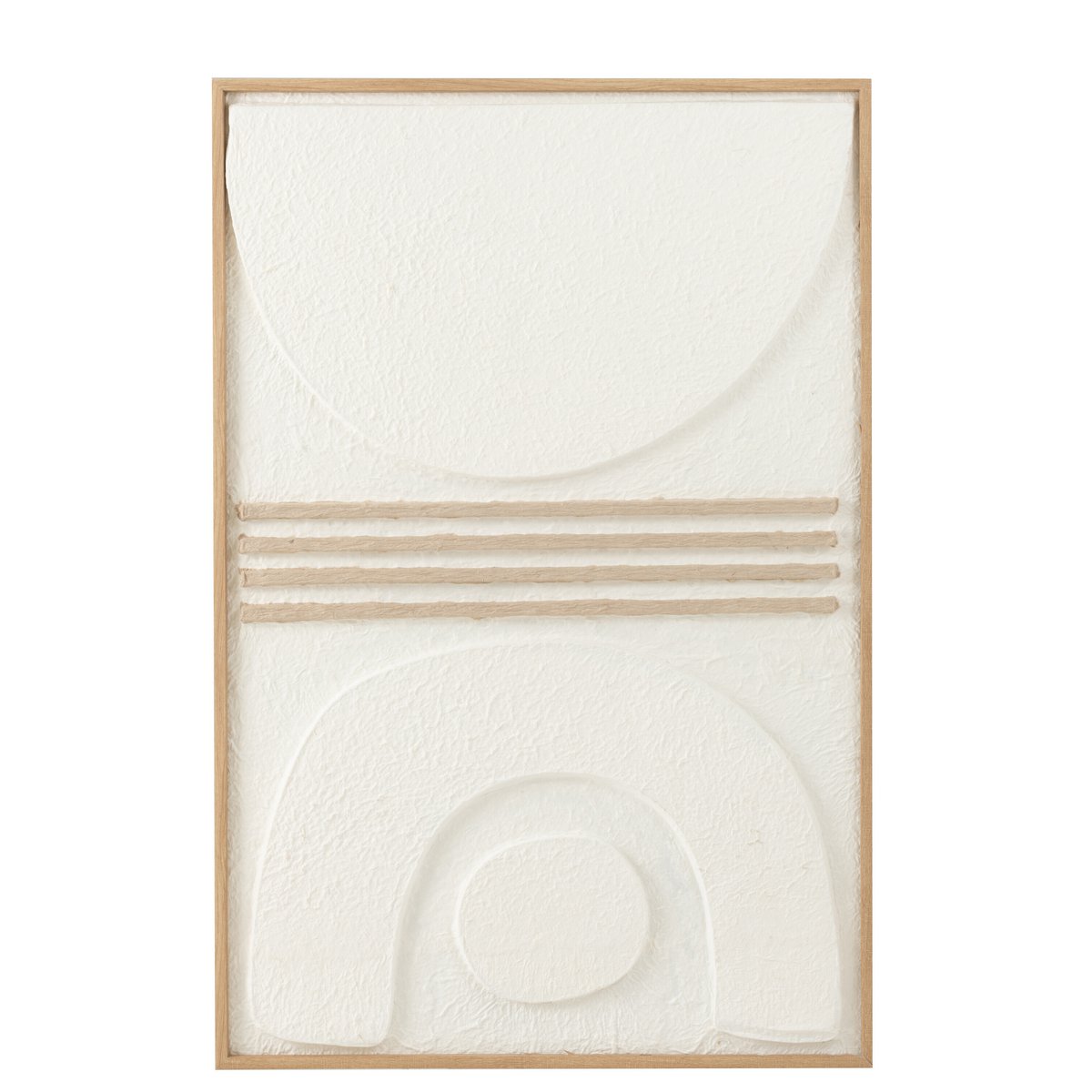Tableau Thibault Papier Blanc/Beige - Gros plan sur la texture du papier