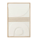 Tableau Thibault Papier Blanc/Beige - Gros plan sur la texture du papier