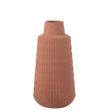 Vase Ria sculpté en porcelaine orange - vue avant