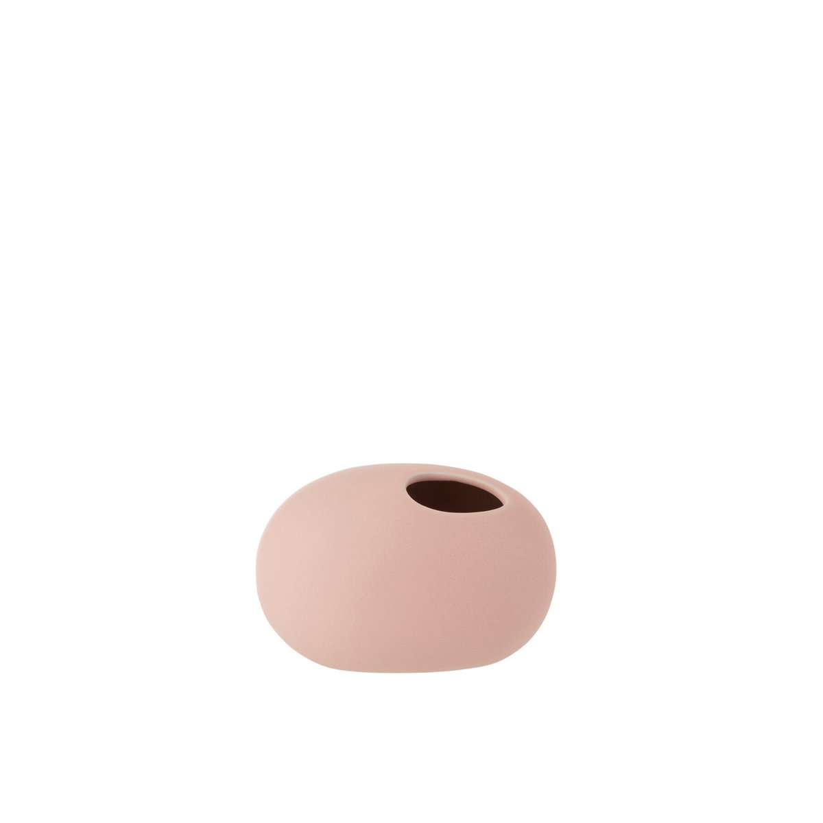 Vase étroit en céramique rose J-Line, détail de texture