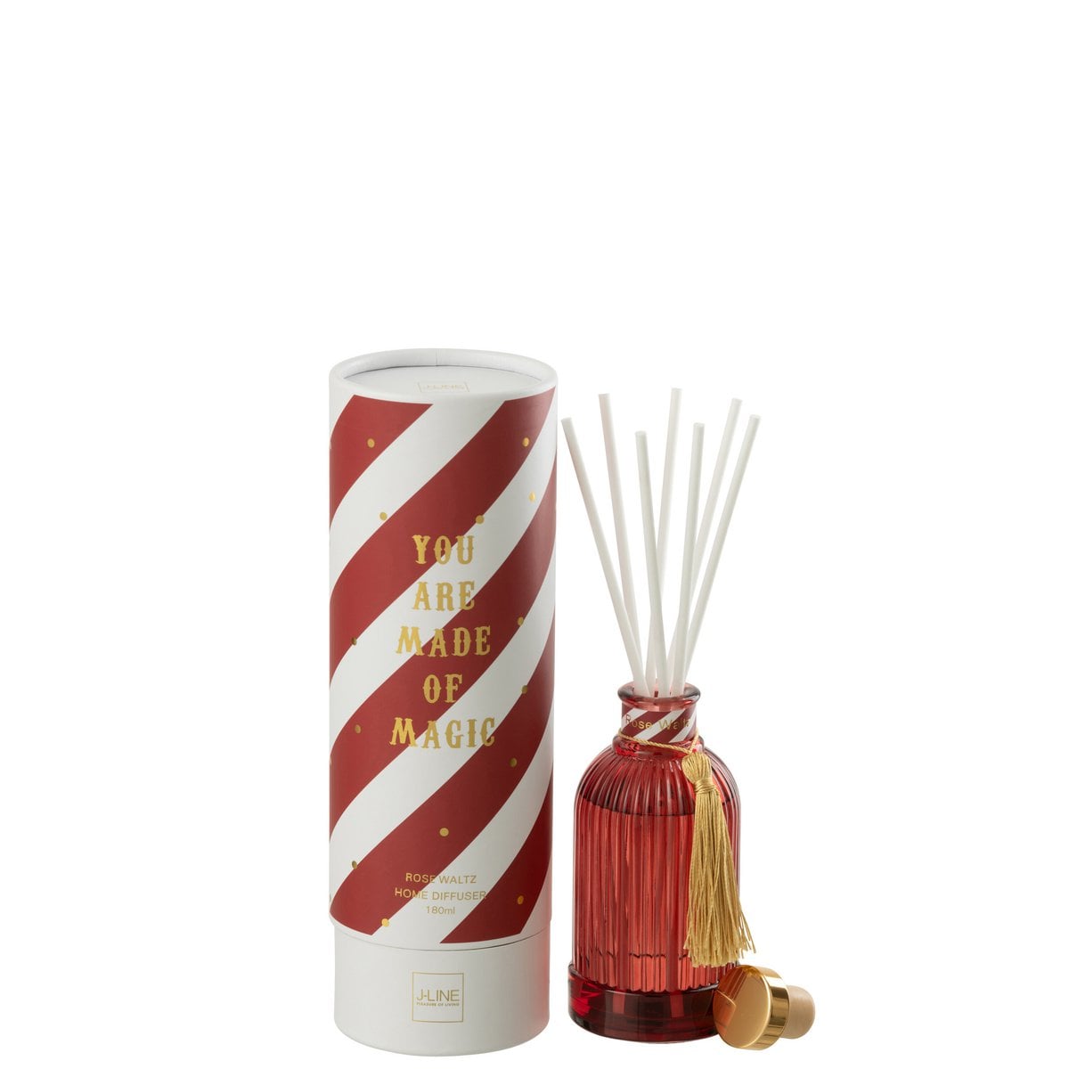 Ambiance chaleureuse avec les bâtonnets parfumés J-Line Rose Waltz dans un intérieur