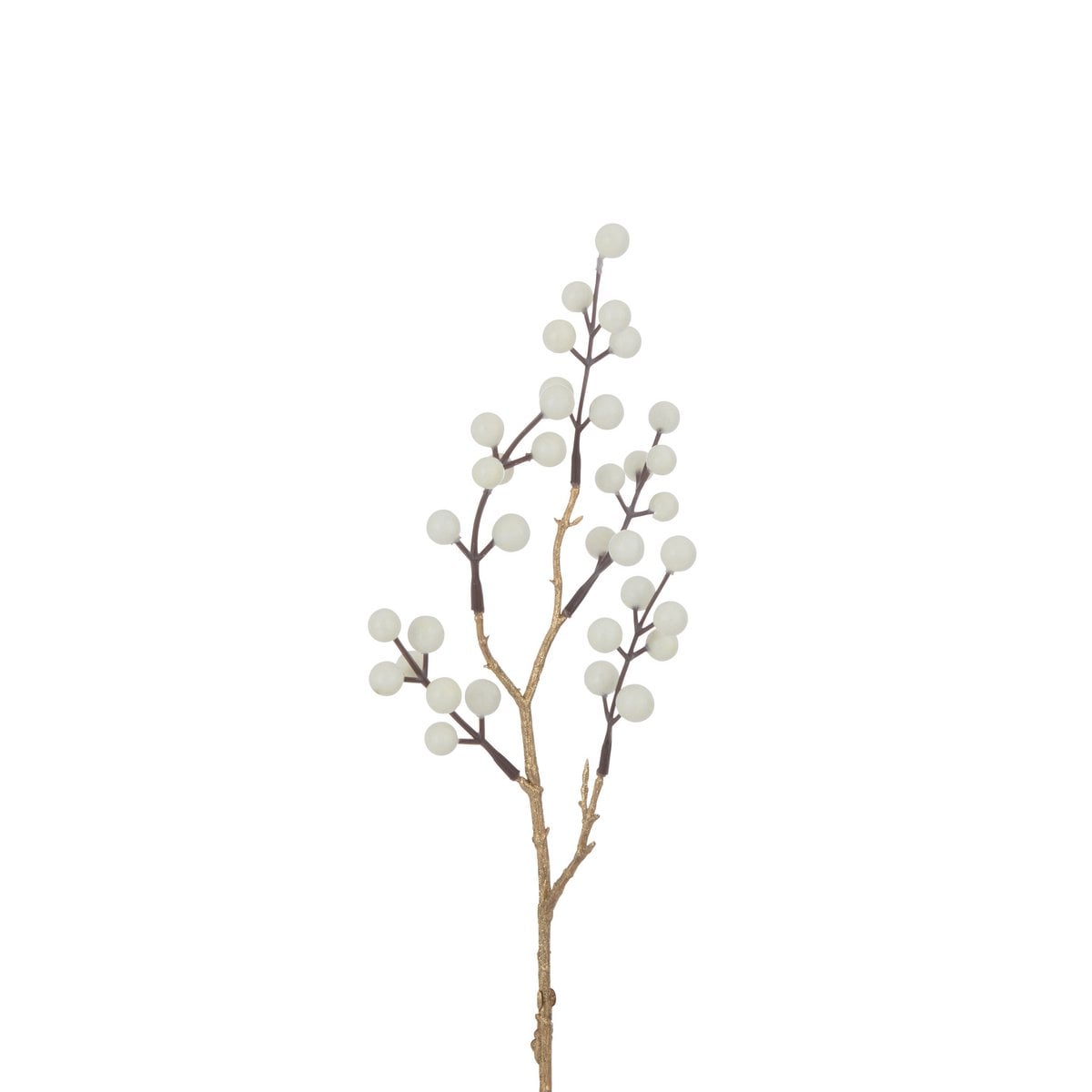Détail de la branche artificielle J-Line, mettant en valeur ses couleurs crème et or.