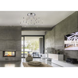 Plafond LED "Araneus" en métal et verre en chrome, Ø 55 cm, avec des LED fermement construites, éclairage pour le salon, la salle à manger, le couloir ou le bureau
