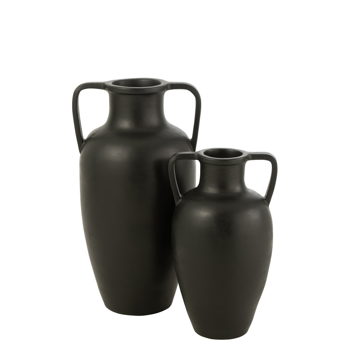 Vase J-Line Armen en céramique noire, élégant et moderne