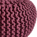 Tabouret de tricot pouf Ø 45 h 30 cm cm siège pouf tricot plancher