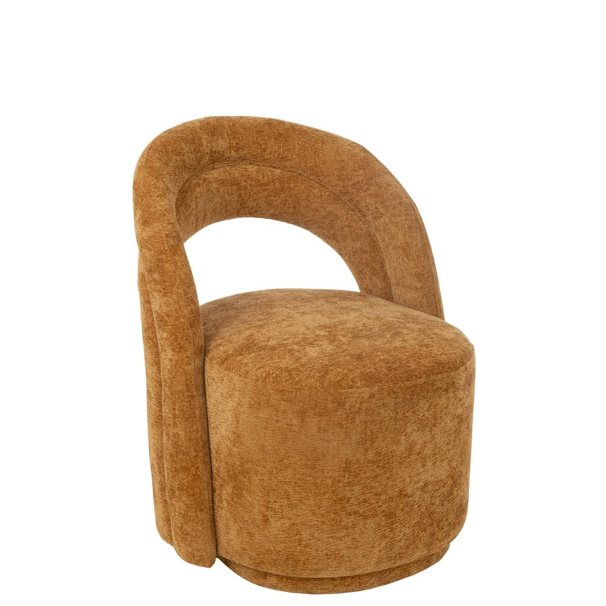 Fauteuil J-Line Liline en textile Oker, vue avant, couleur jaune