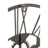 Horloge murale J-Line en métal noir avec chiffres romains, vue de face