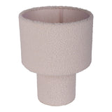 Lampe de table "duveteuse" avec des lames de texte et du pied en blanc, E27, env. 31 cm de haut