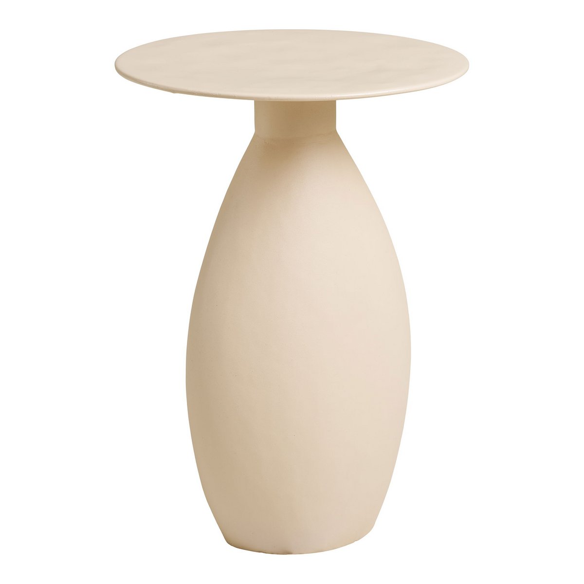 Table d'appoint Calais avec détails de l'émail blanc cassé