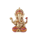 Figurine Ganesha en résine multicolore, vue de face