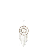 Attrape-rêves Mandala J-Line en bois blanc, style bohème, 36cm de hauteur
