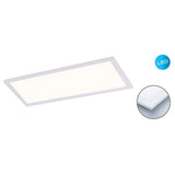 Panneau d'assemblage LED "Nicola", lampe de montage en métal et en plastique avec des LED fermement construites en blanc neutre, panneau pour l'intérieur de 29,5 x59,5 cm