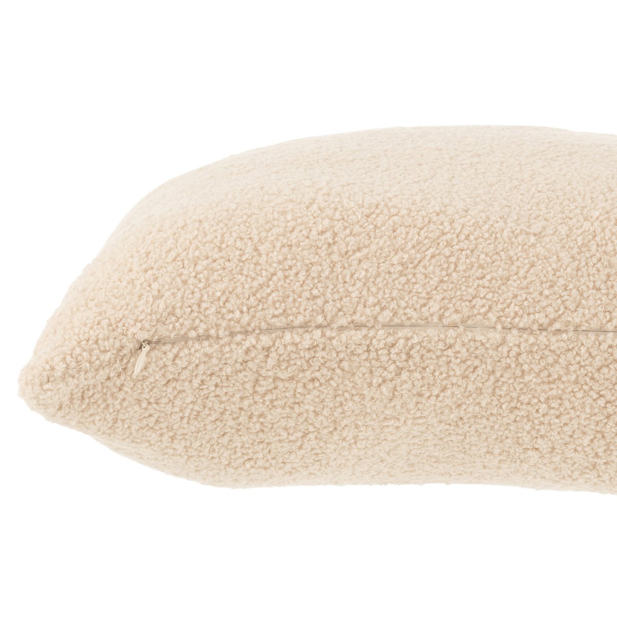 Détail de la texture bouclée du coussin Teddy J-Line