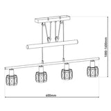 Suspension LED équilibrante "Josefa" filament E14