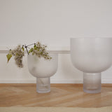 Vase NEBL moyen givré - détail du verre dépoli