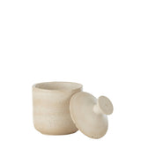 Marmite J-Line Olina en ciment beige, vue de face