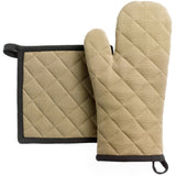 Lot gant de cuisine/manique recyclé Grace Camel 15 x 32