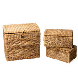 Panier de coffre | Panier à Linge avec Couvercle KELANA en Jacinthe d'Eau (2 tailles)