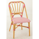 Chaise J-Line Liline en rose, vue latérale