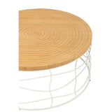 Table basse J-Line dans un salon moderne, ambiance chaleureuse