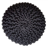 Tabouret de tricot pouf Ø 45 h 30 cm cm siège pouf tricot plancher