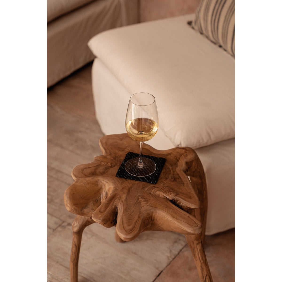 Ambiance chic avec le dessous de verre Perles noir