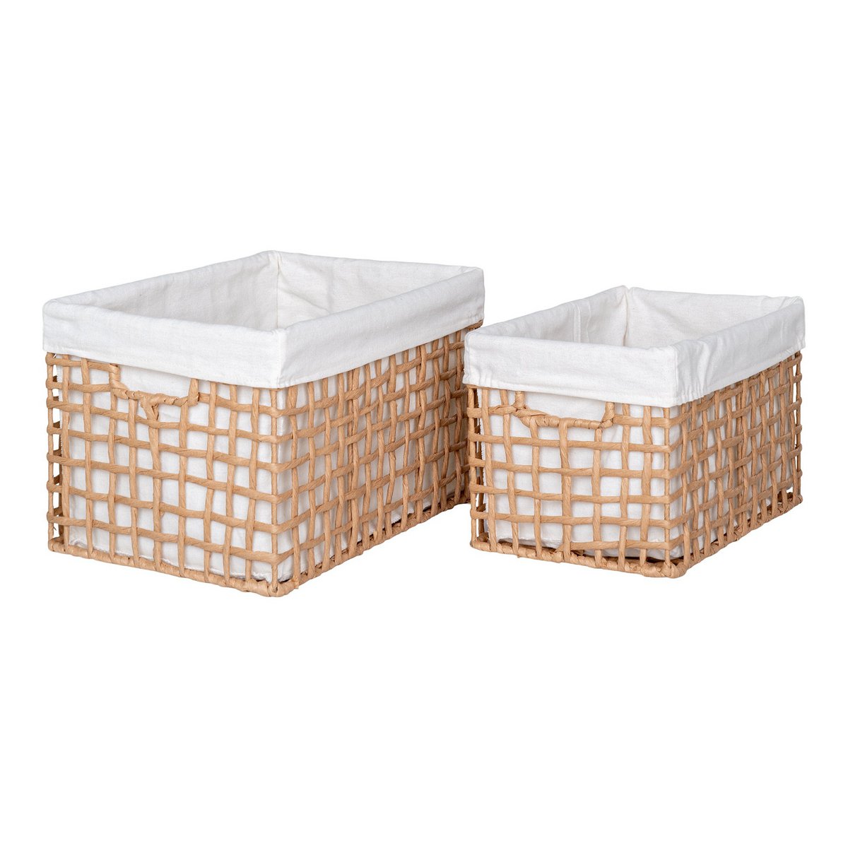 Paniers Bustelo en papier naturel, lot de 2, vue d'ensemble