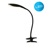 Lampe de serrage LED "Alf" en métal et en plastique en noir, avec LED intégrée