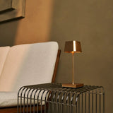 Lot de 8 lampes de table rechargeables dorées avec station de recharge
