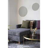 Vue rapprochée du miroir Jersey montrant la finition laiton