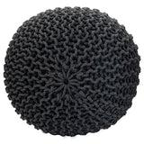 Tabouret de siège pouf ensemble 2 pièces Ø 55 cm h 37 cm tabouret de tricot coussin de plancher