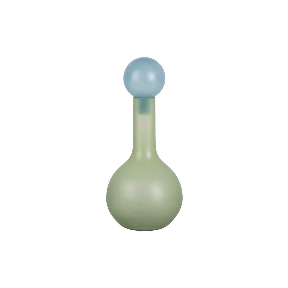Vase Alegre Globo en verre vert avec forme unique et finition brillante