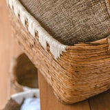 Détails du panier de rangement Pisang, tissage artisanal