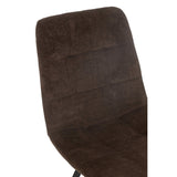 Chaise J-Line Clark en métal marron sur fond neutre, mise en valeur du design