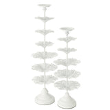 J-Line Bougeoir Arbre Métal Blanc Grand