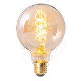 Lampe à LED Set "Dilly" de 3 avec version E27, 4 watt Ø 9,5 cm, en métal et en verre, ambre