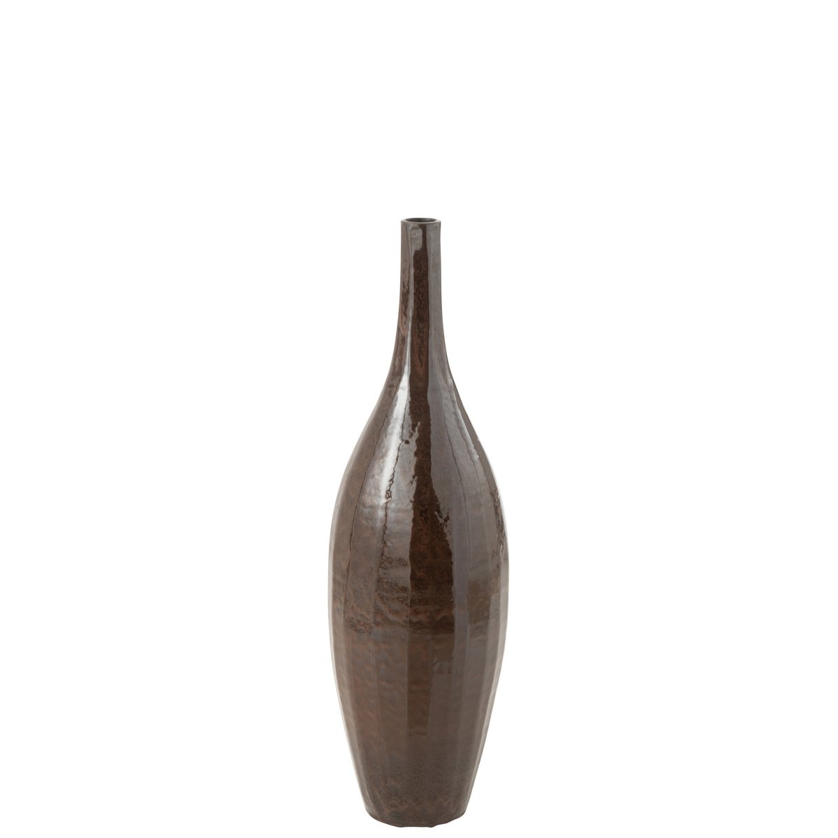 Détail du vase Bottle Shining J-Line, finition brillante et élégante