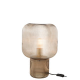 Lampe de table J-Line en verre marron, vue de face