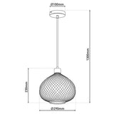 Glas-Pendelleuchte "Surrat" d: 29cm